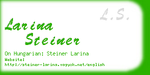 larina steiner business card